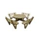 Forest Circular Picnic Table with Seat Backs