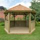 Forest 4.0m Hexagonal Gazebo with Cedar Roof