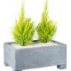 London Grey Rectangle 18.75cm Trough Planter 