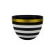 Satu Bumi Egg Planter Barton Black Base White Gold Bands