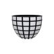 Satu Bumi Egg Planter Reid Black Base White Squares