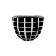 Satu Bumi Egg Planter Reid White Base Black Squares