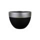 Satu Bumi Egg Planter Black Dip Silver Rim 